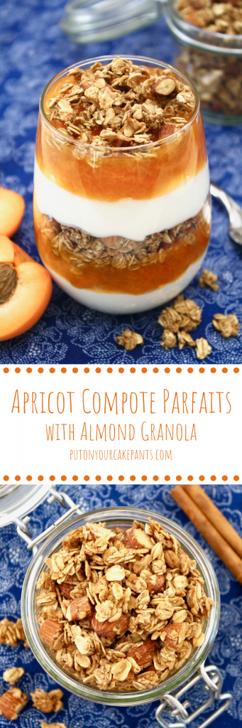 apricot compote parfaits with almond granola