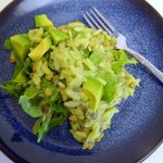 Lemony Avocado Orzo Salad with Lentils
