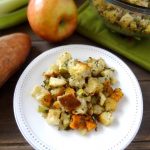 Stuffing “Salad” with Roasted Sweet Potatoes and Tart Apples