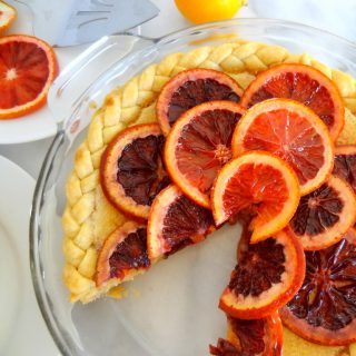 Lemon Chess Pie with Candied Blood Oranges