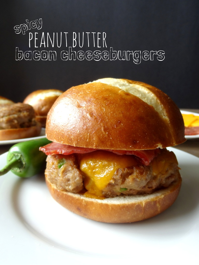 Spicy Peanut Butter Bacon Cheeseburgers