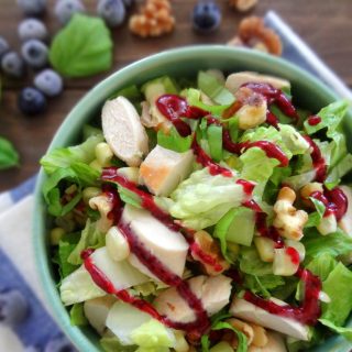 Walnut & Chicken Salad with Blueberry Vinaigrette