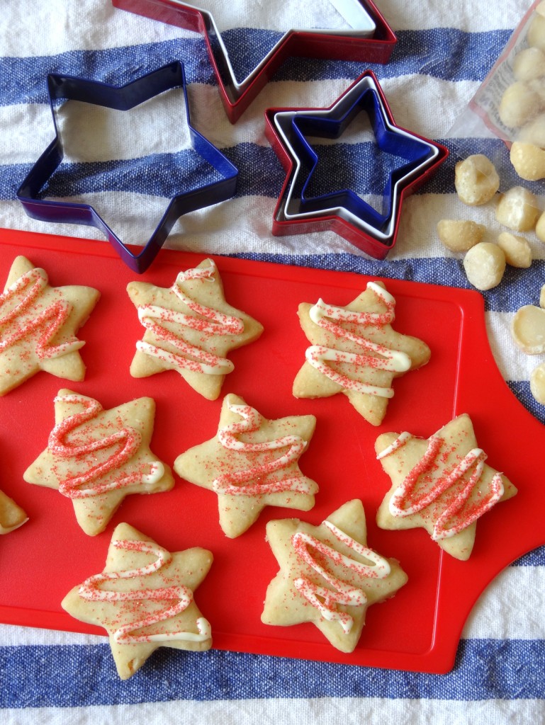 white chocolate macadamia shortbread cookies