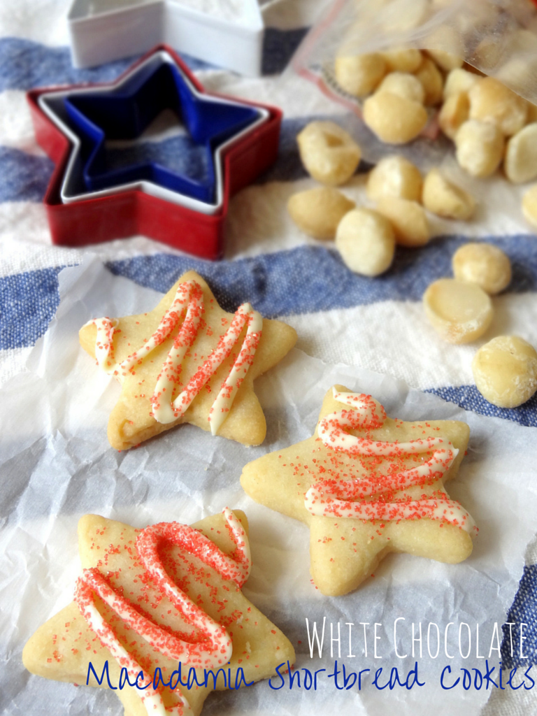 white chocolate macadamia shortbread cookies