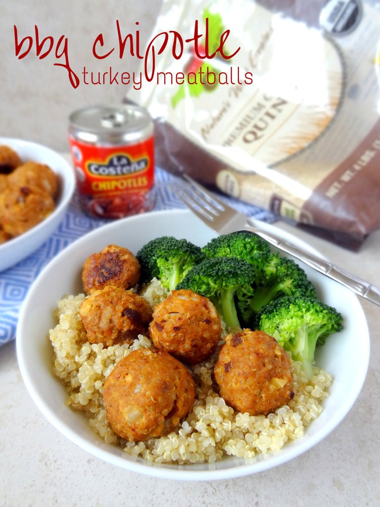 BBQ chipotle turkey meatballs