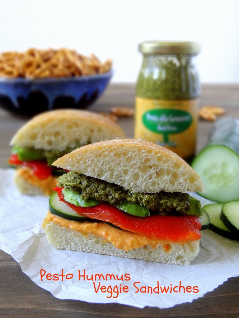 pesto hummus veggie sandwiches