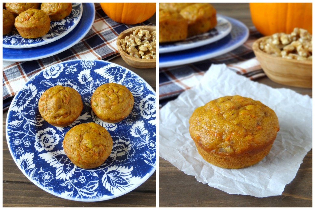 pumpkin carrot cake muffins