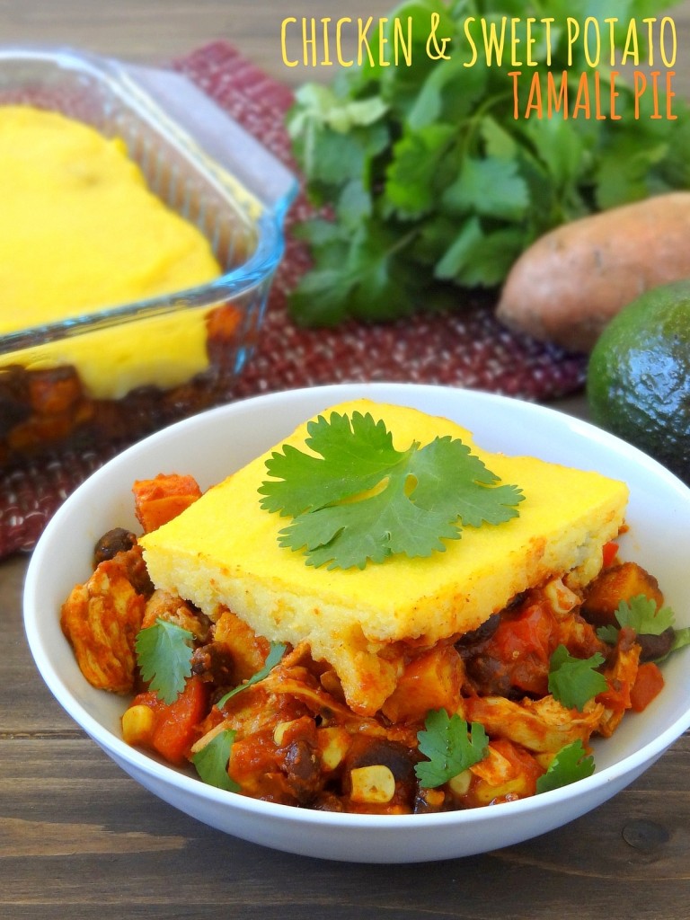 chicken and sweet potato tamale pie