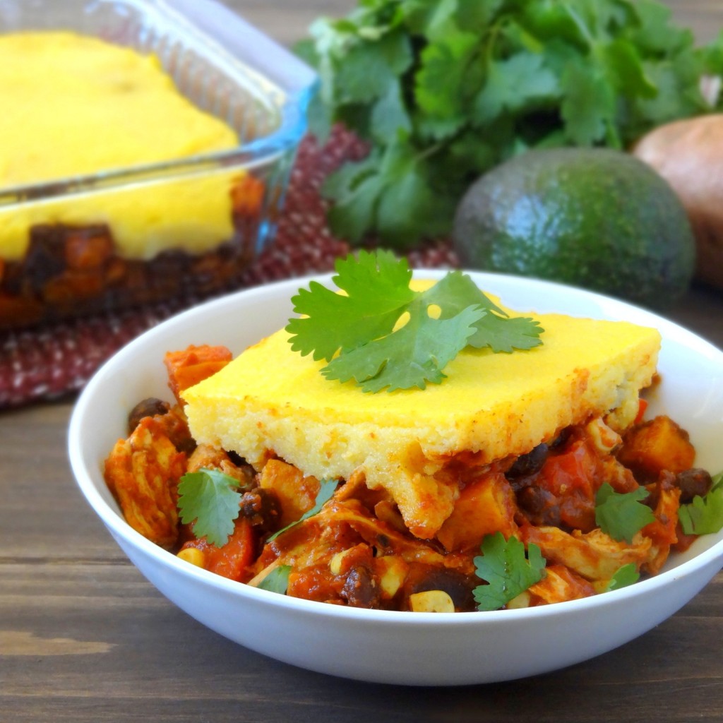 chicken and sweet potato tamale pie