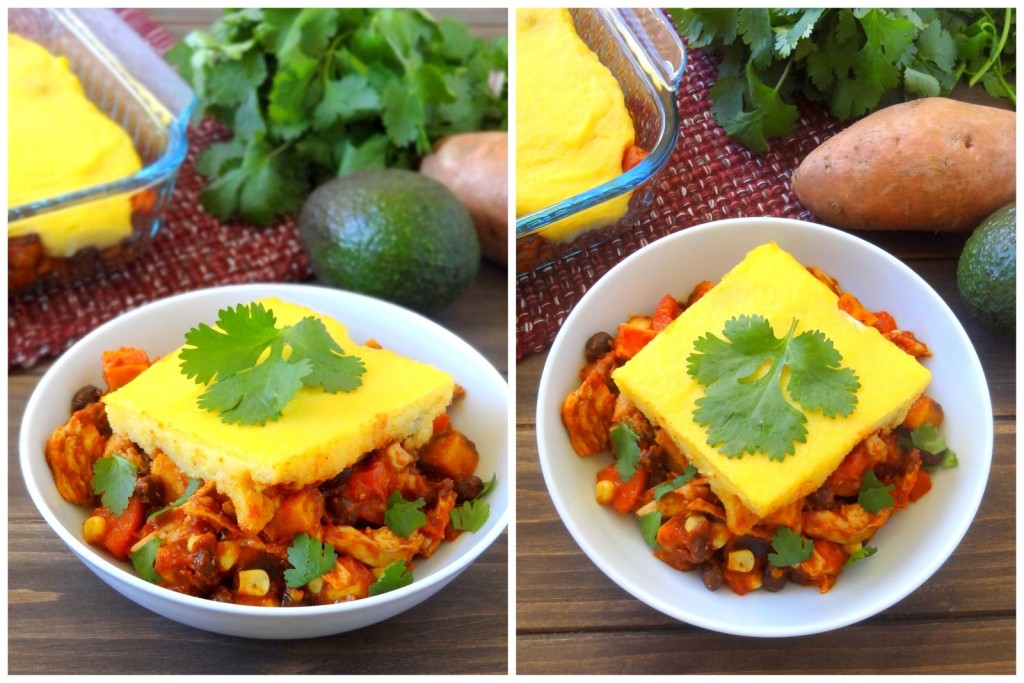 chicken and sweet potato tamale pie