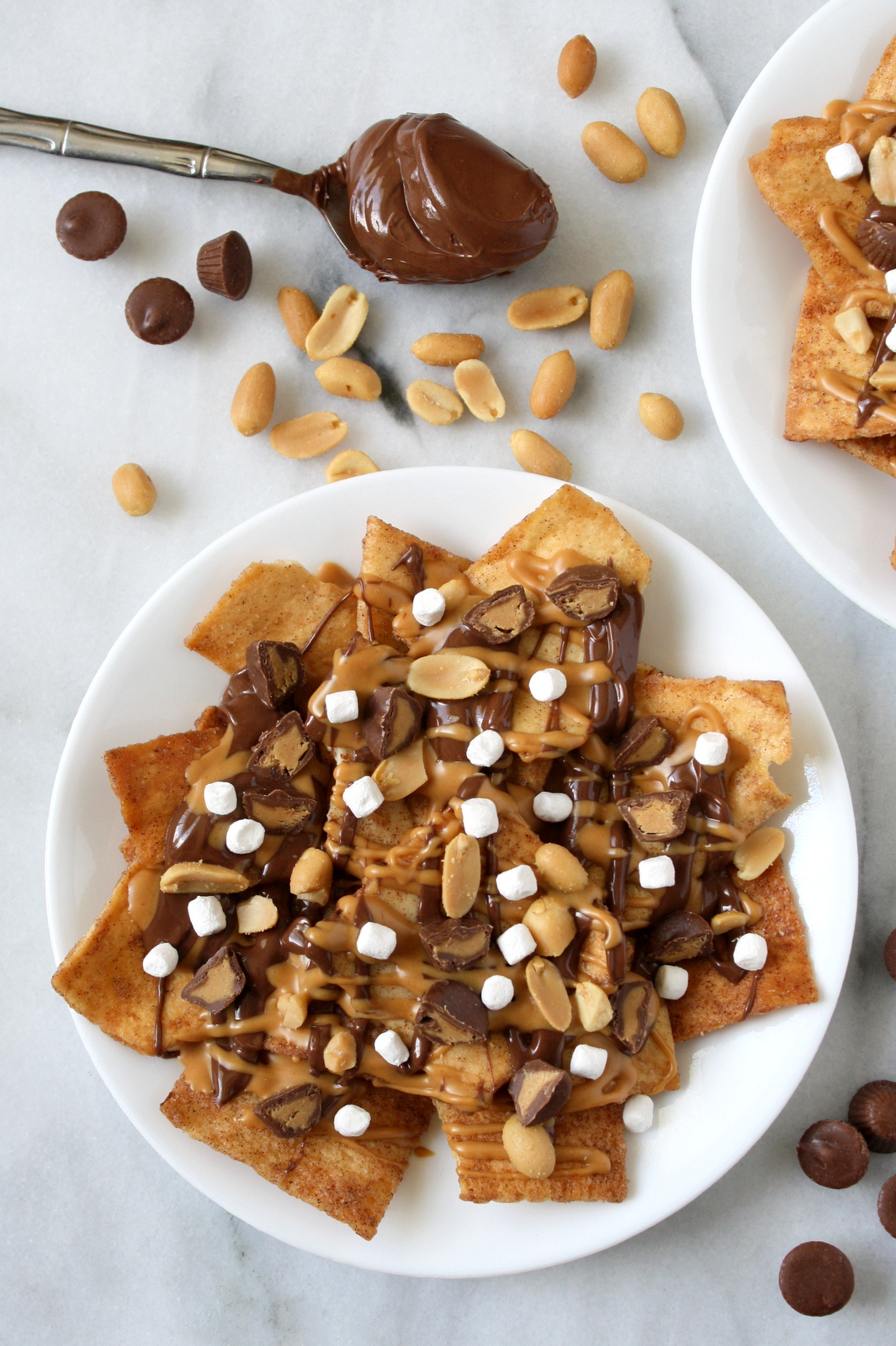 peanut butter s'mores dessert nachos