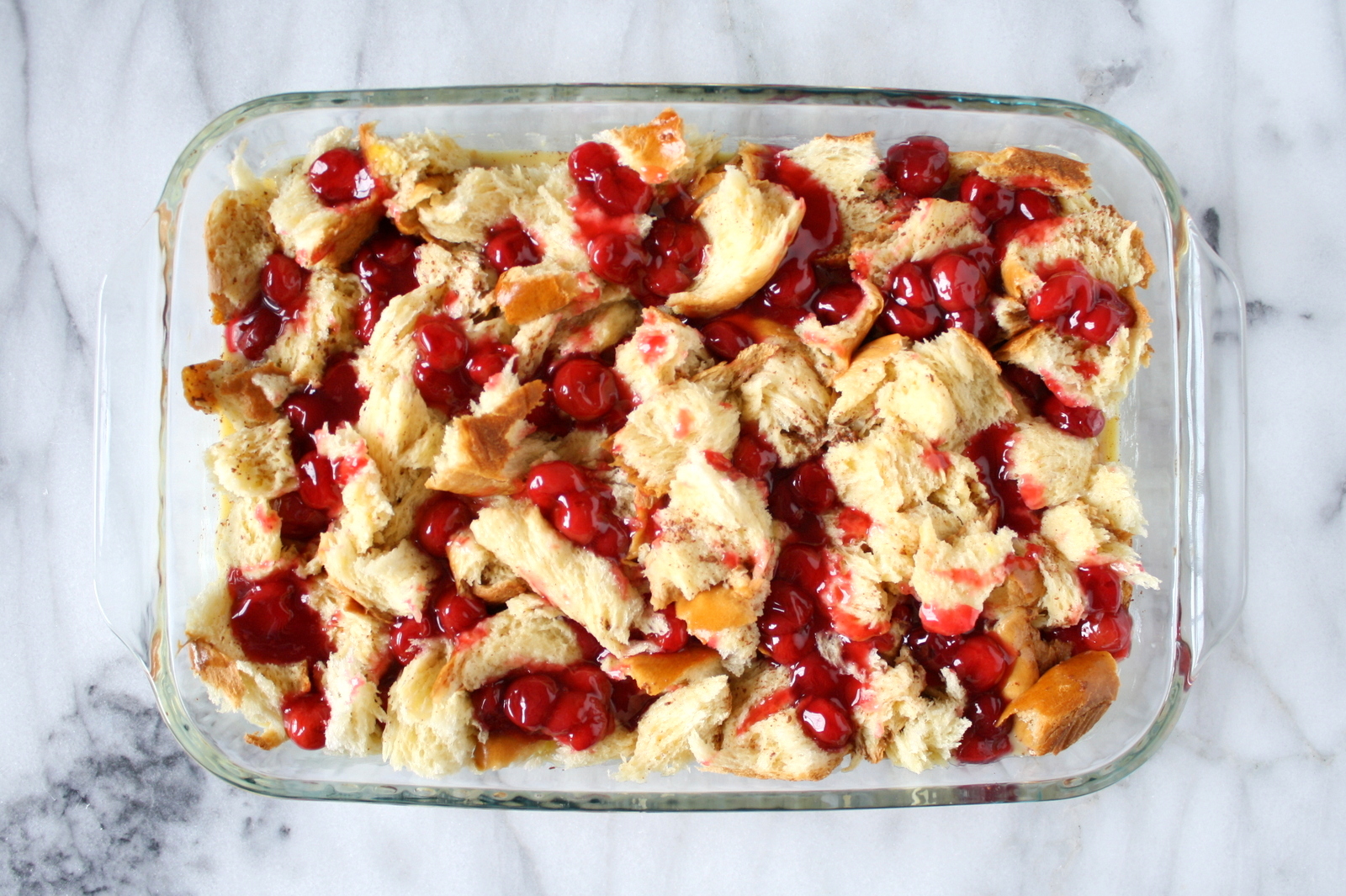 cherry pie French toast casserole