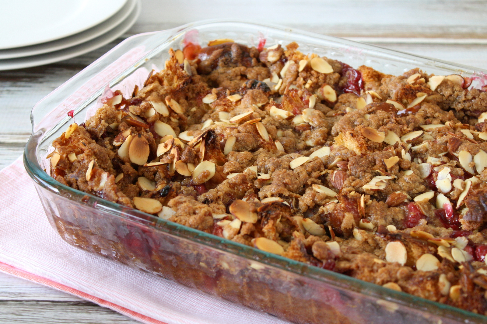 cherry pie French toast casserole