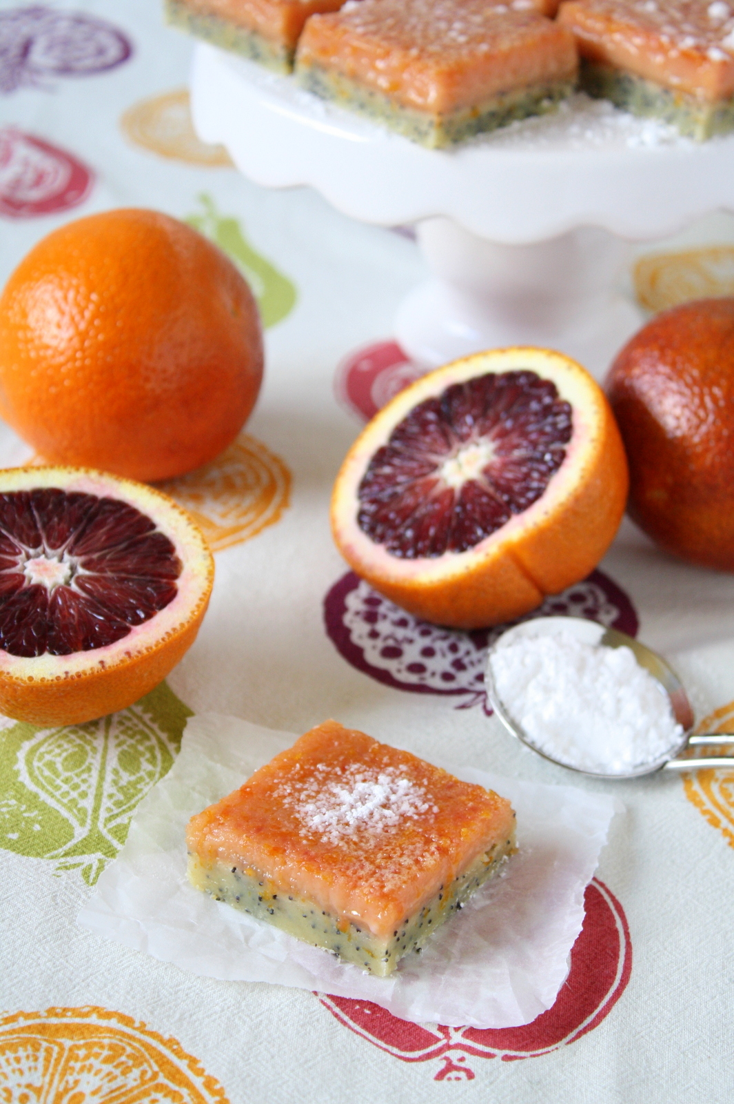 poppy seed blood orange bars