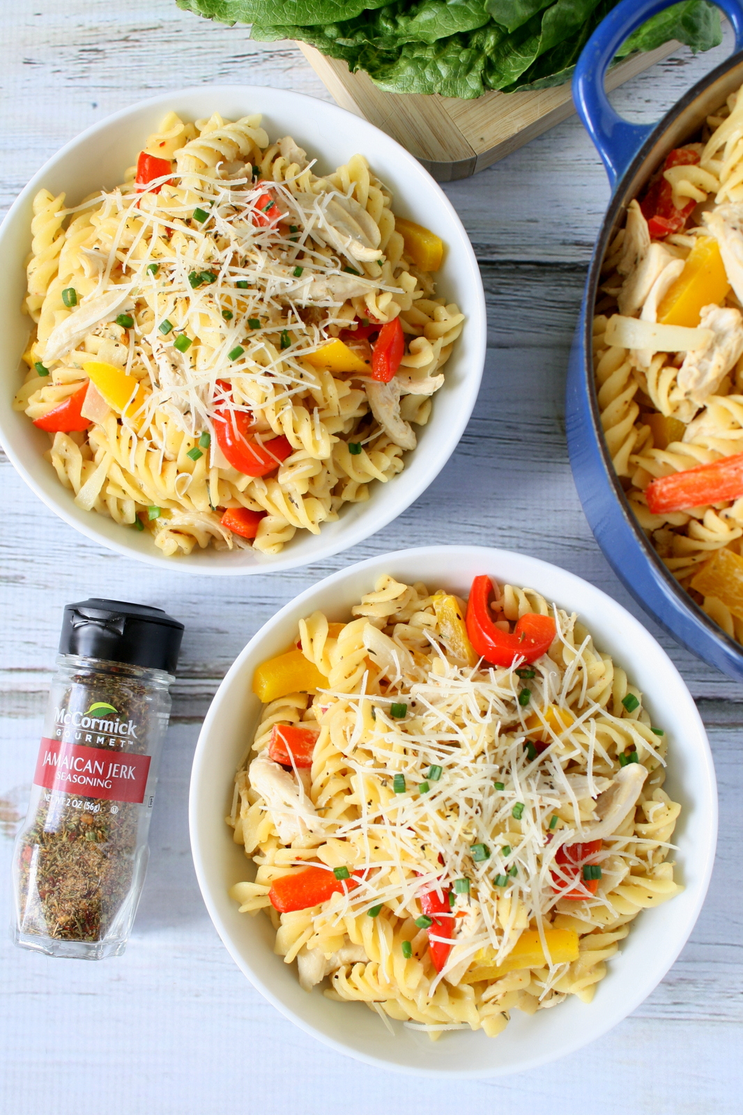 Jamaican jerk chicken pasta