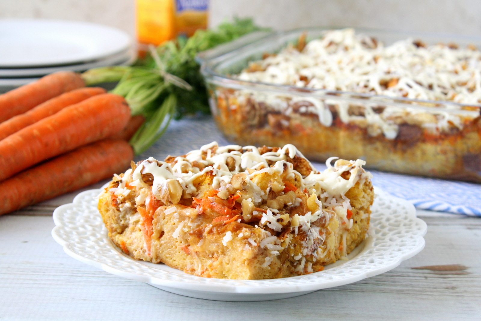 mango carrot cake French toast casserole