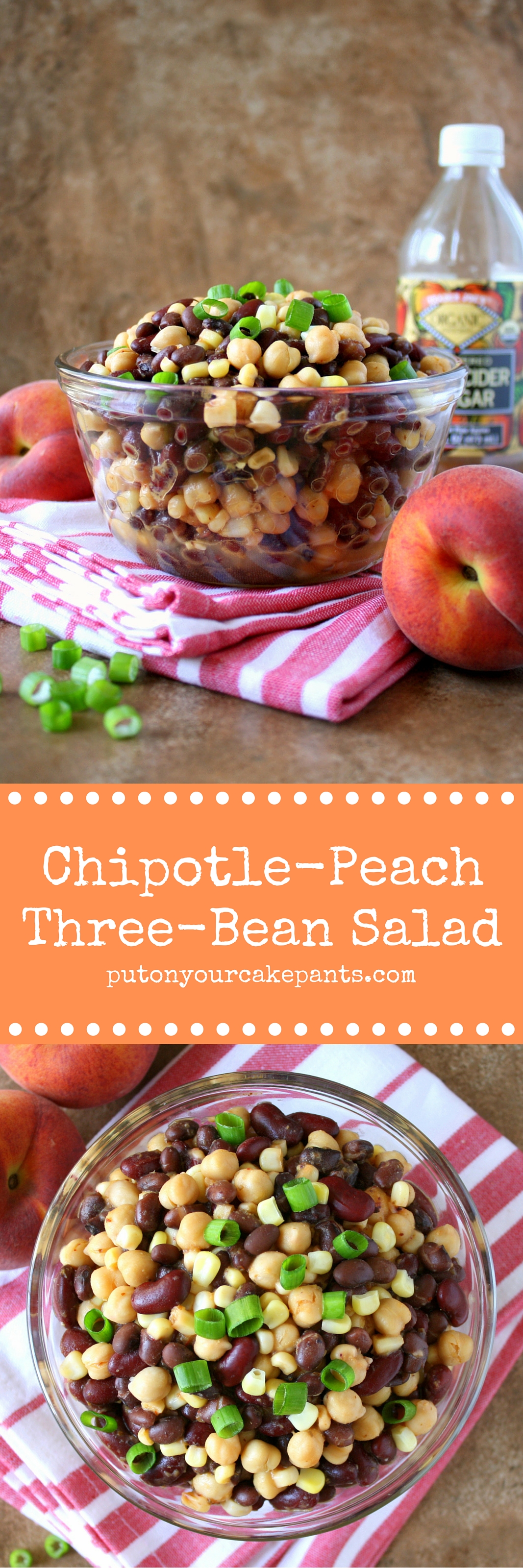 chipotle-peach three-bean salad
