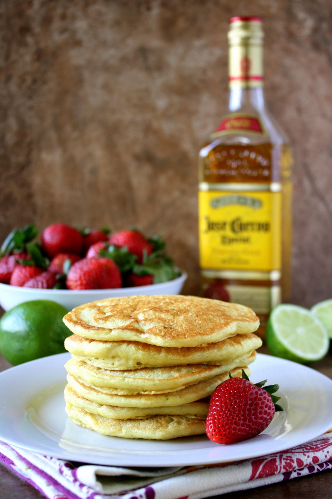 strawberry lime margarita pancakes