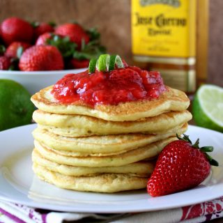 Strawberry Lime Margarita Pancakes