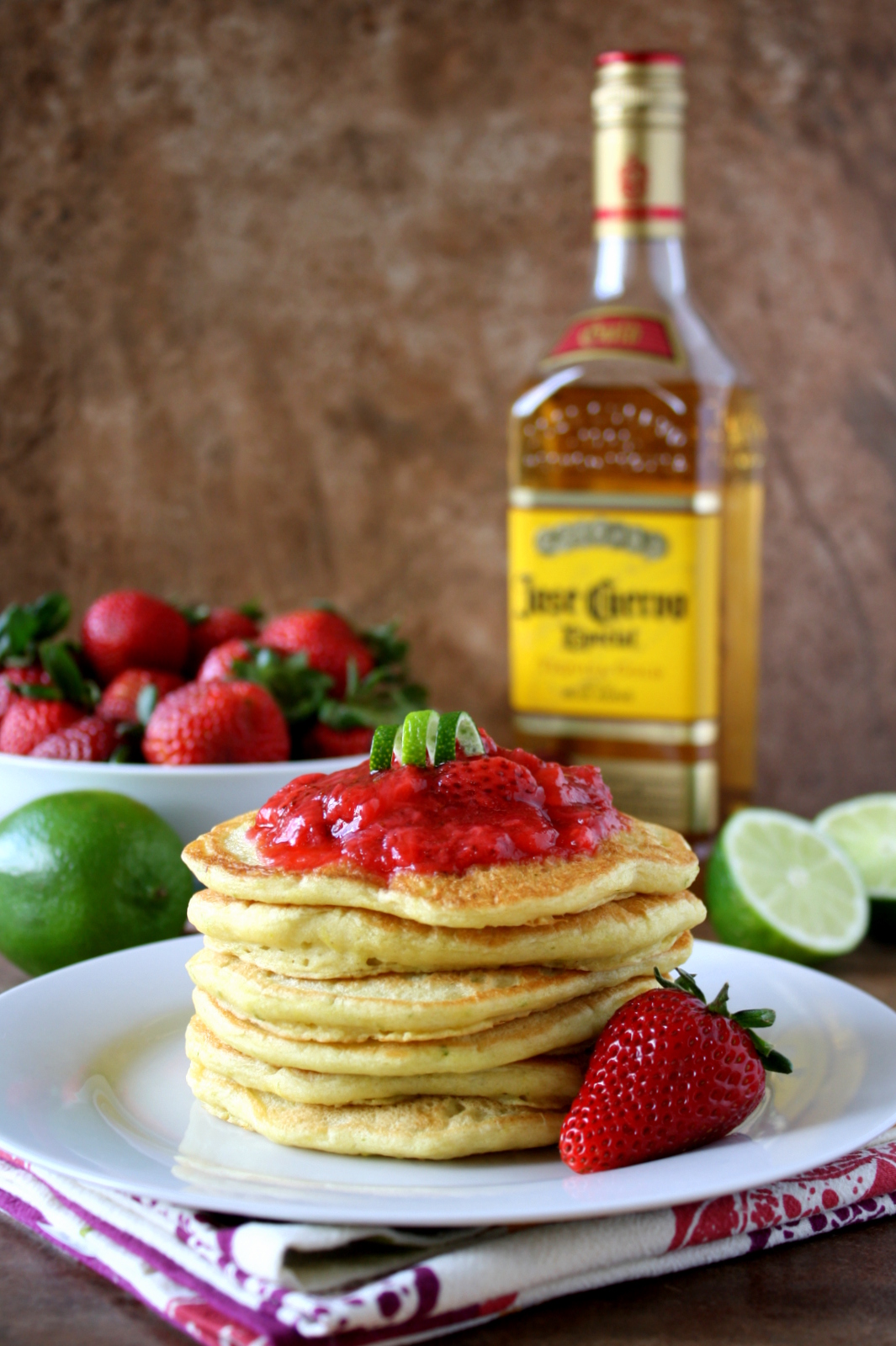 strawberry lime margarita pancakes