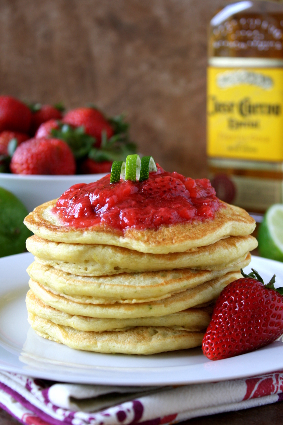strawberry lime margarita pancakes
