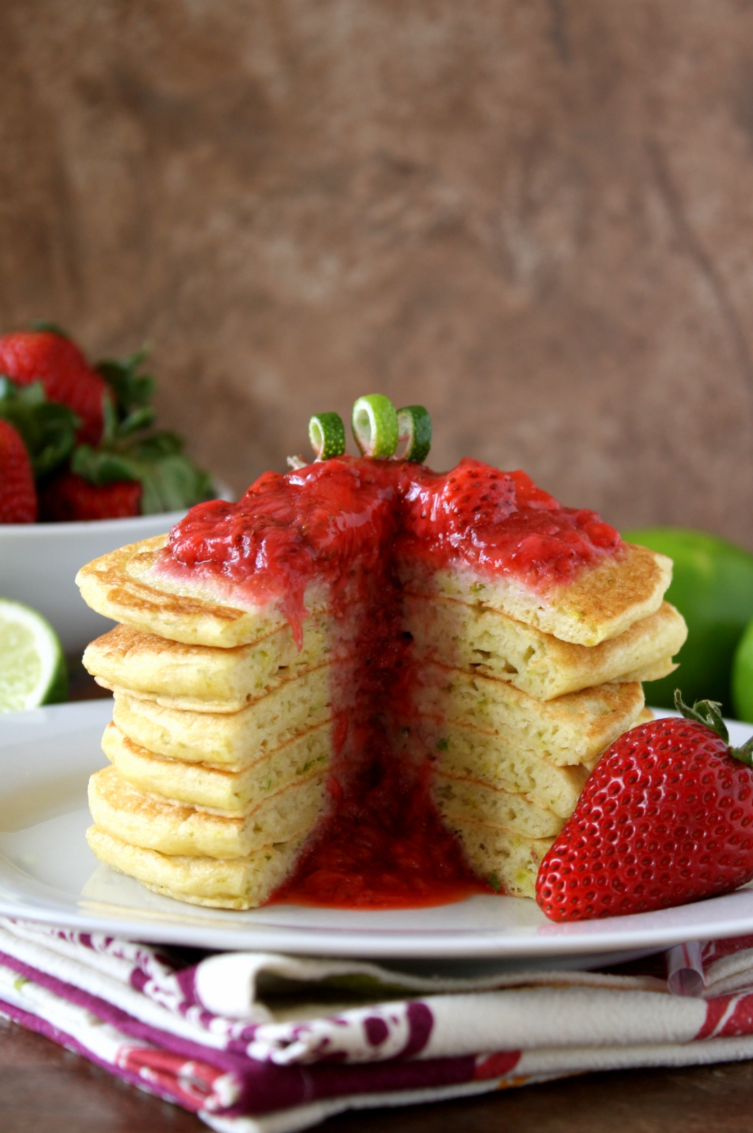 strawberry lime margarita pancakes