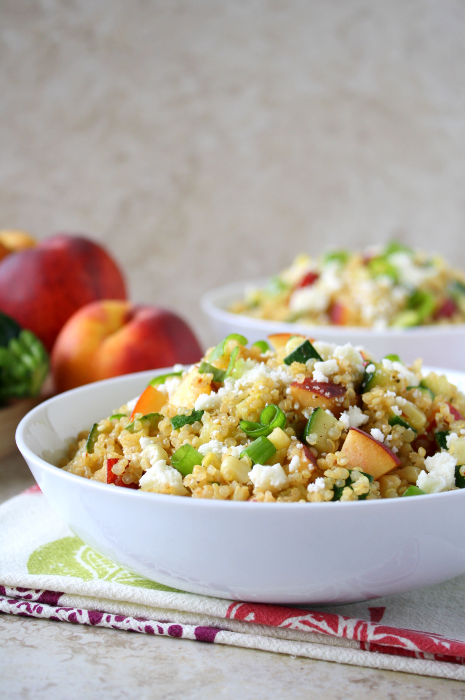 chipotle-peach quinoa salad