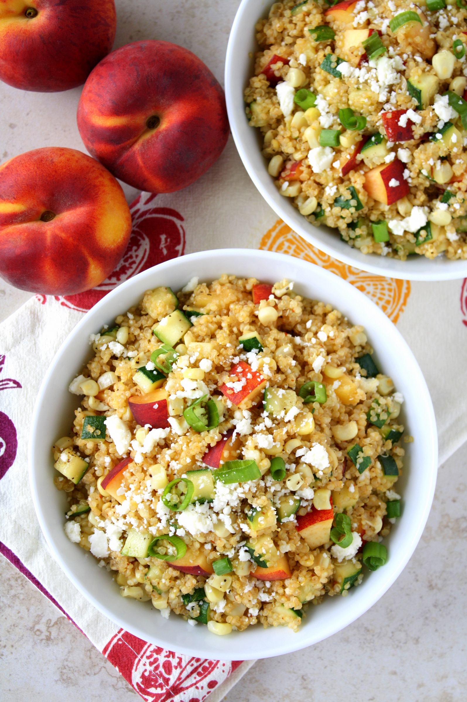 chipotle-peach quinoa salad