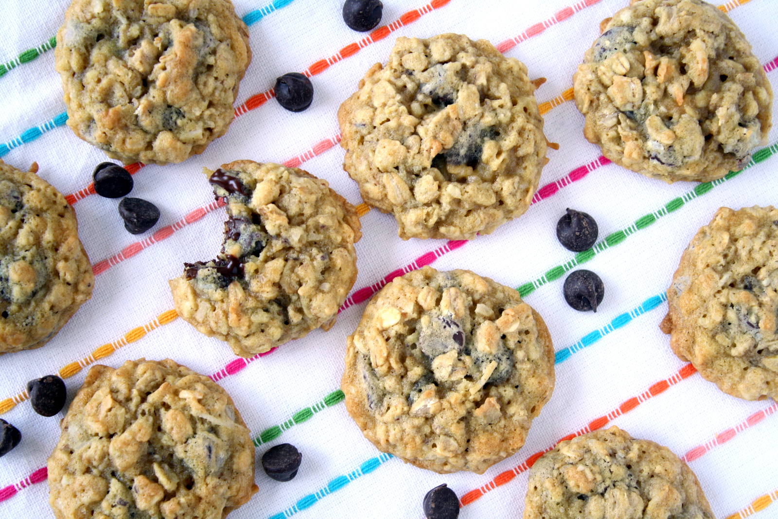 chocolate chip coconut oatmeal cookies
