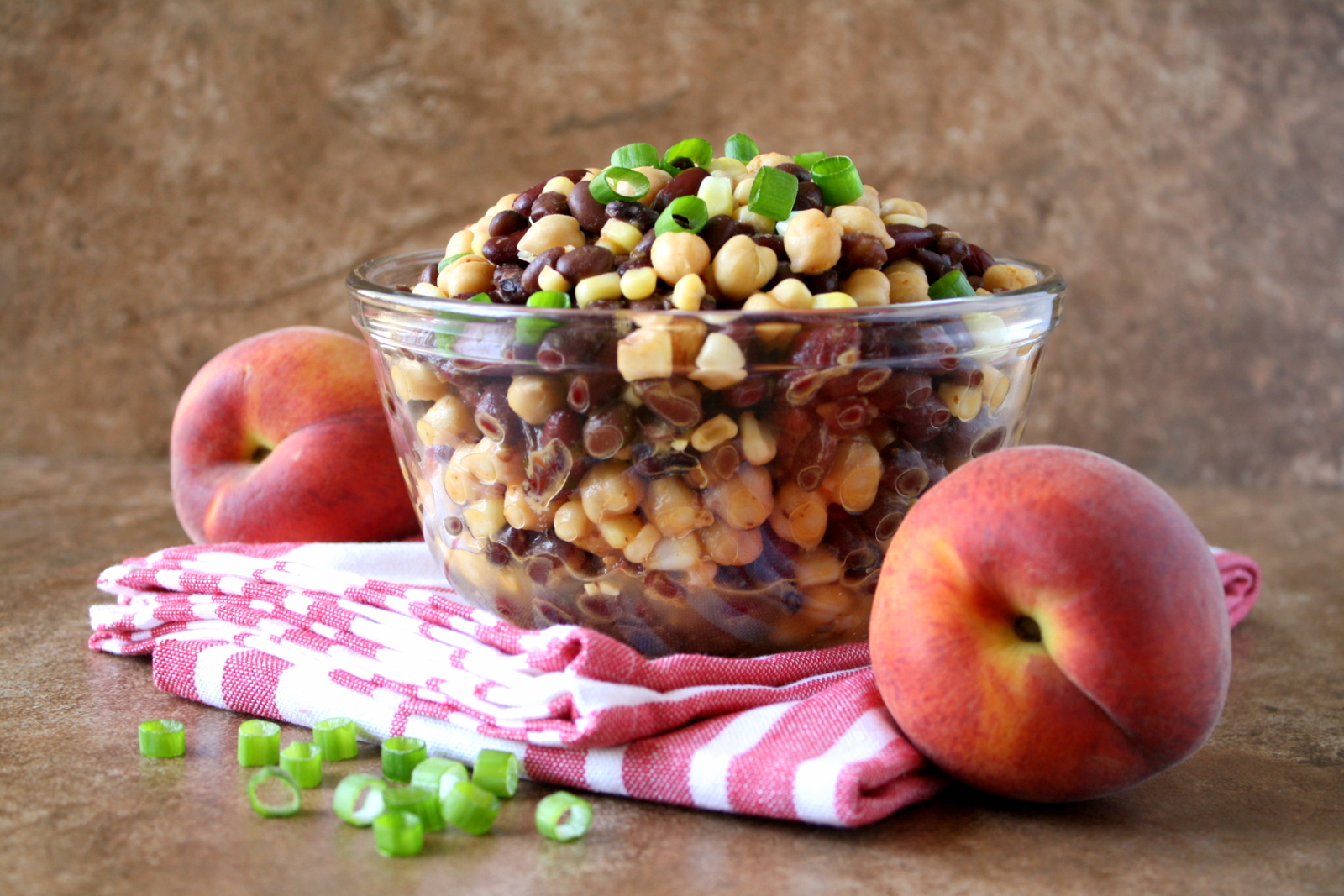 chipotle-peach three-bean salad