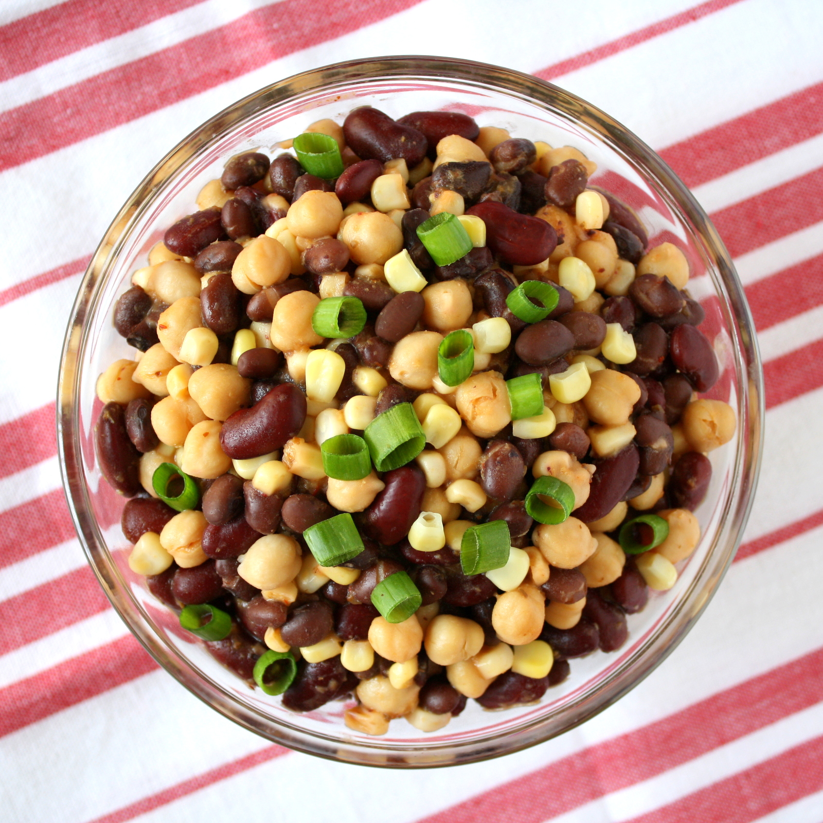 chipotle-peach three-bean salad