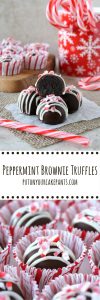 peppermint brownie truffles