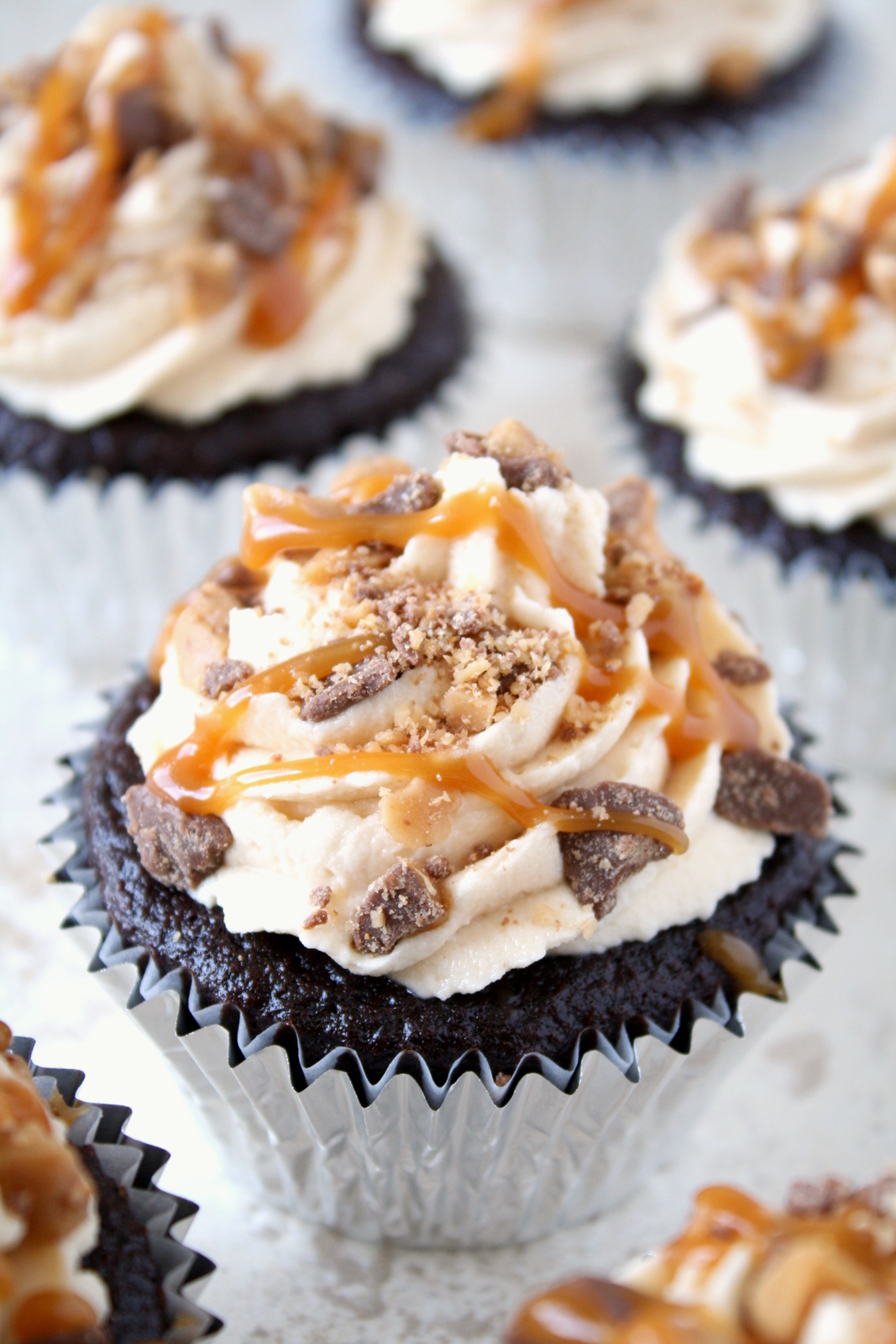 coffee toffee caramel cupcakes (aka Bonnaroo Buzz cupcakes)