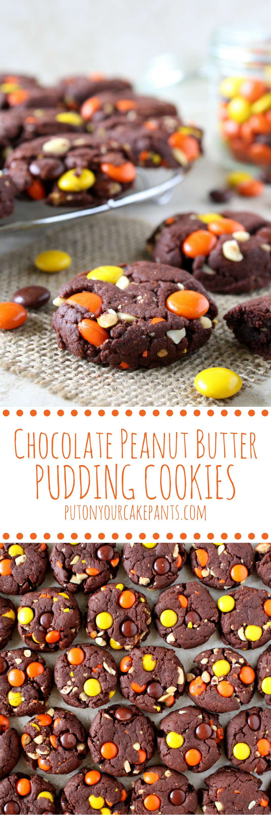 chocolate peanut butter pudding cookies