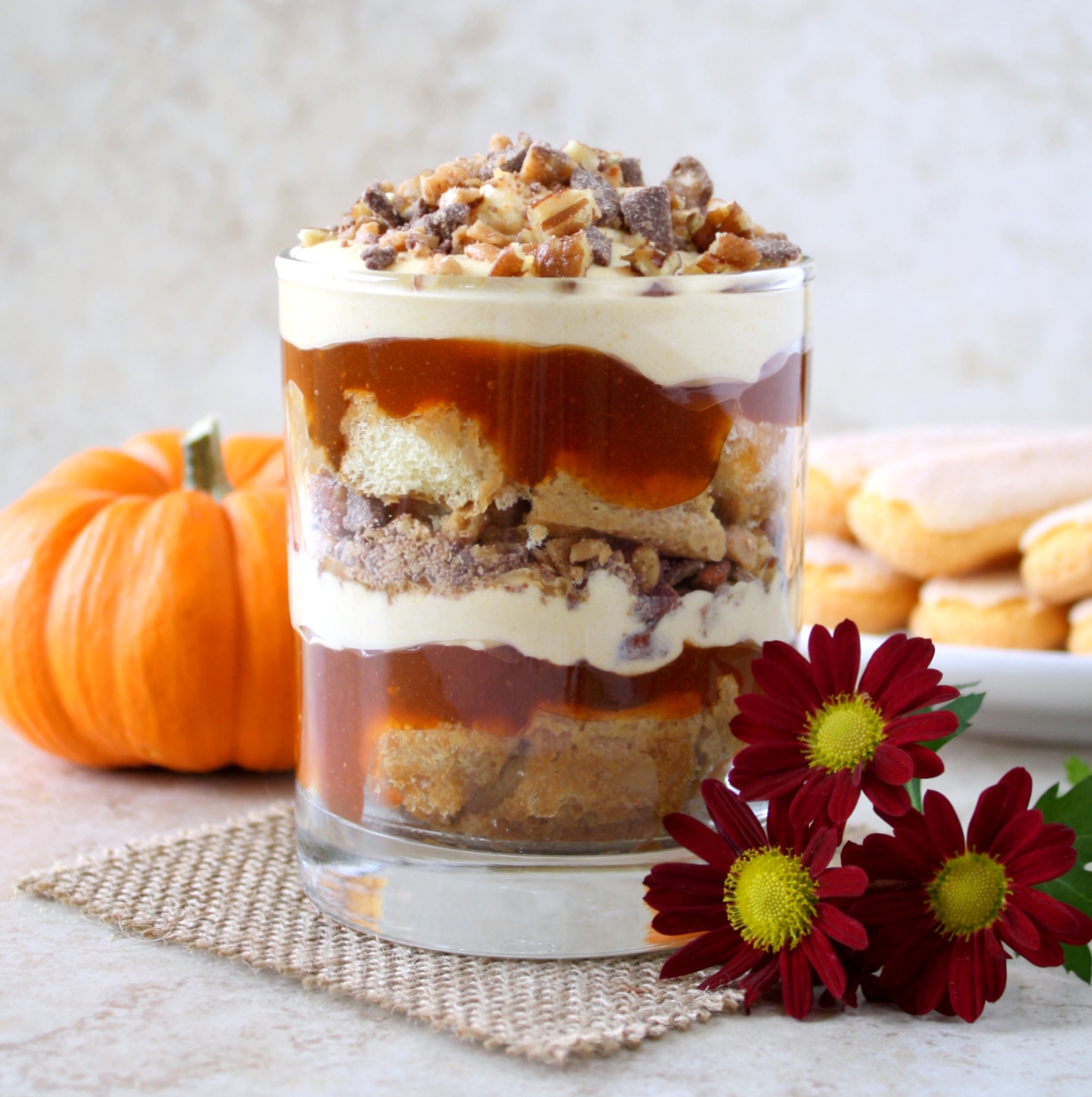 pumpkin spice tiramisu parfaits