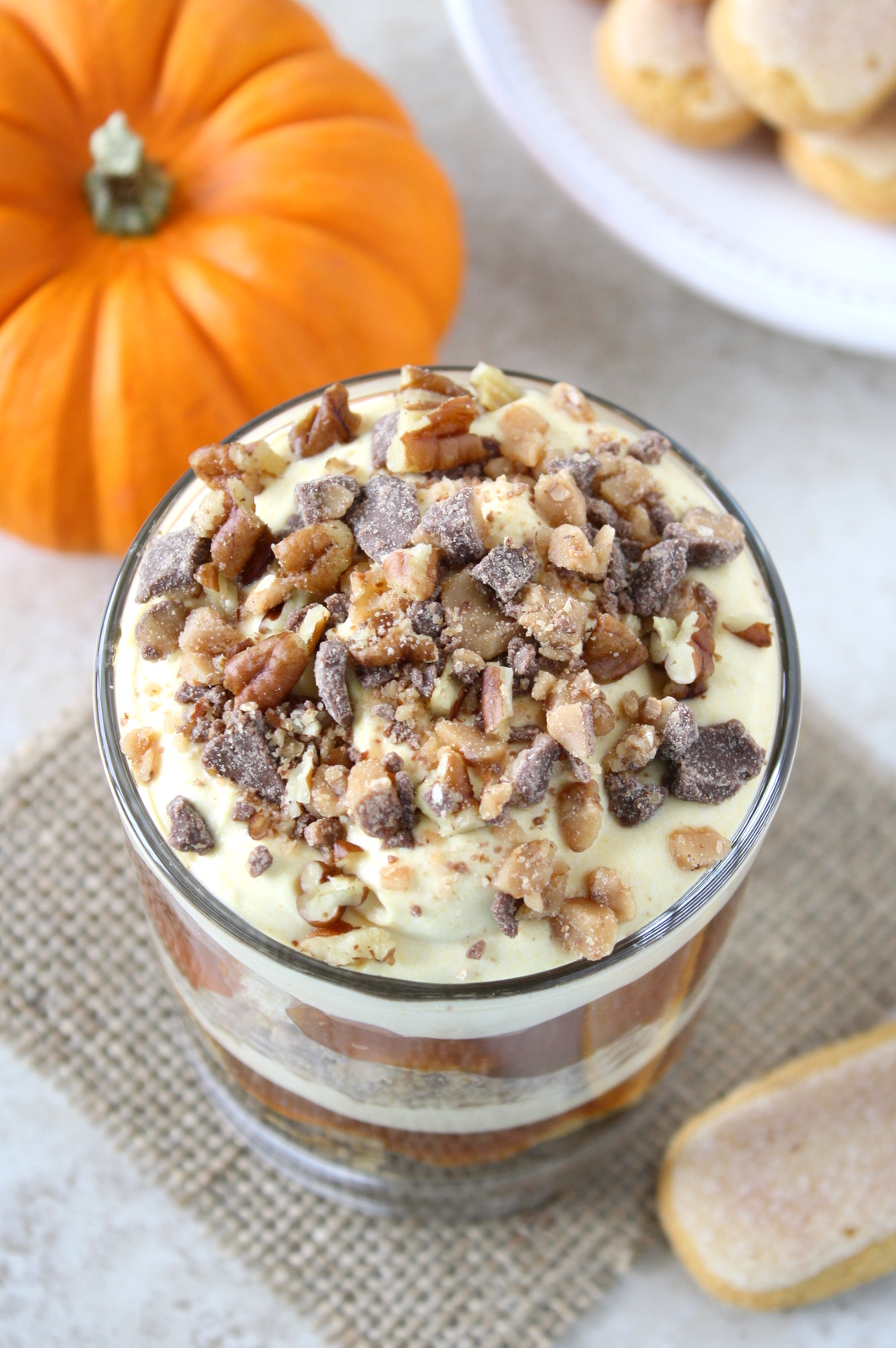 pumpkin spice tiramisu parfaits