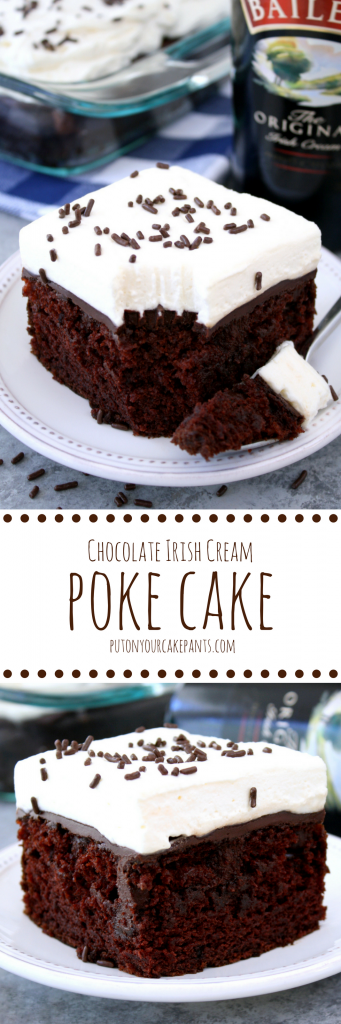 chocolate Irish cream poke cake