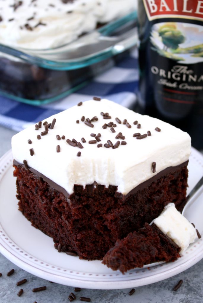 chocolate Irish cream poke cake