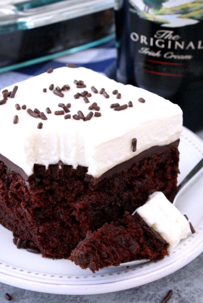 chocolate Irish cream poke cake