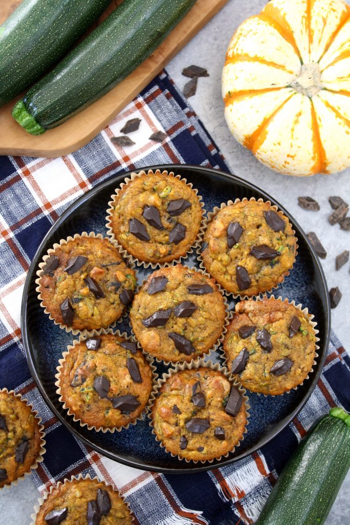 pumpkin zucchini muffins